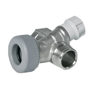 rozdzielacz mosieżny jednoportowy z zaworem