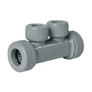 rozdzielacz pojedynczy dwuportowy mufowy