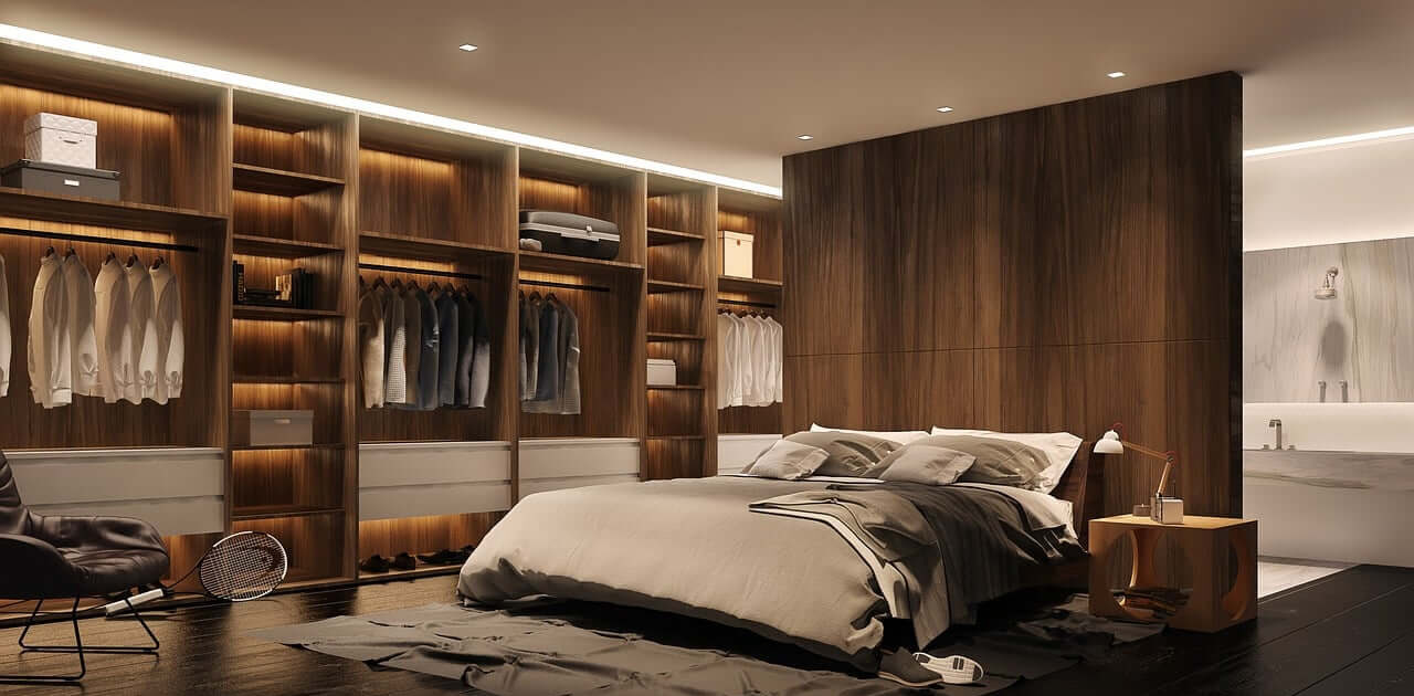 ogrzewanie sufitowe w ciepłej sypialni