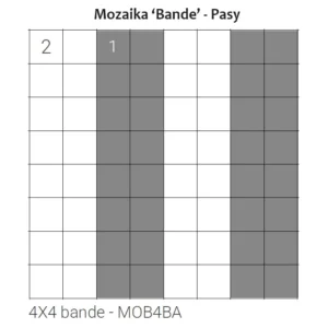Grazia Brera Mosaico Bande MATT 33,7x33,7