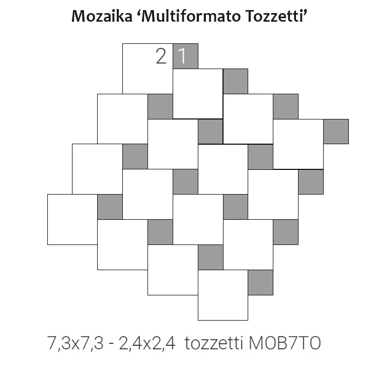 Grazia Brera Mosaico Multiformato Tozzetti MATT 7,3x7,3-2,4x2,4